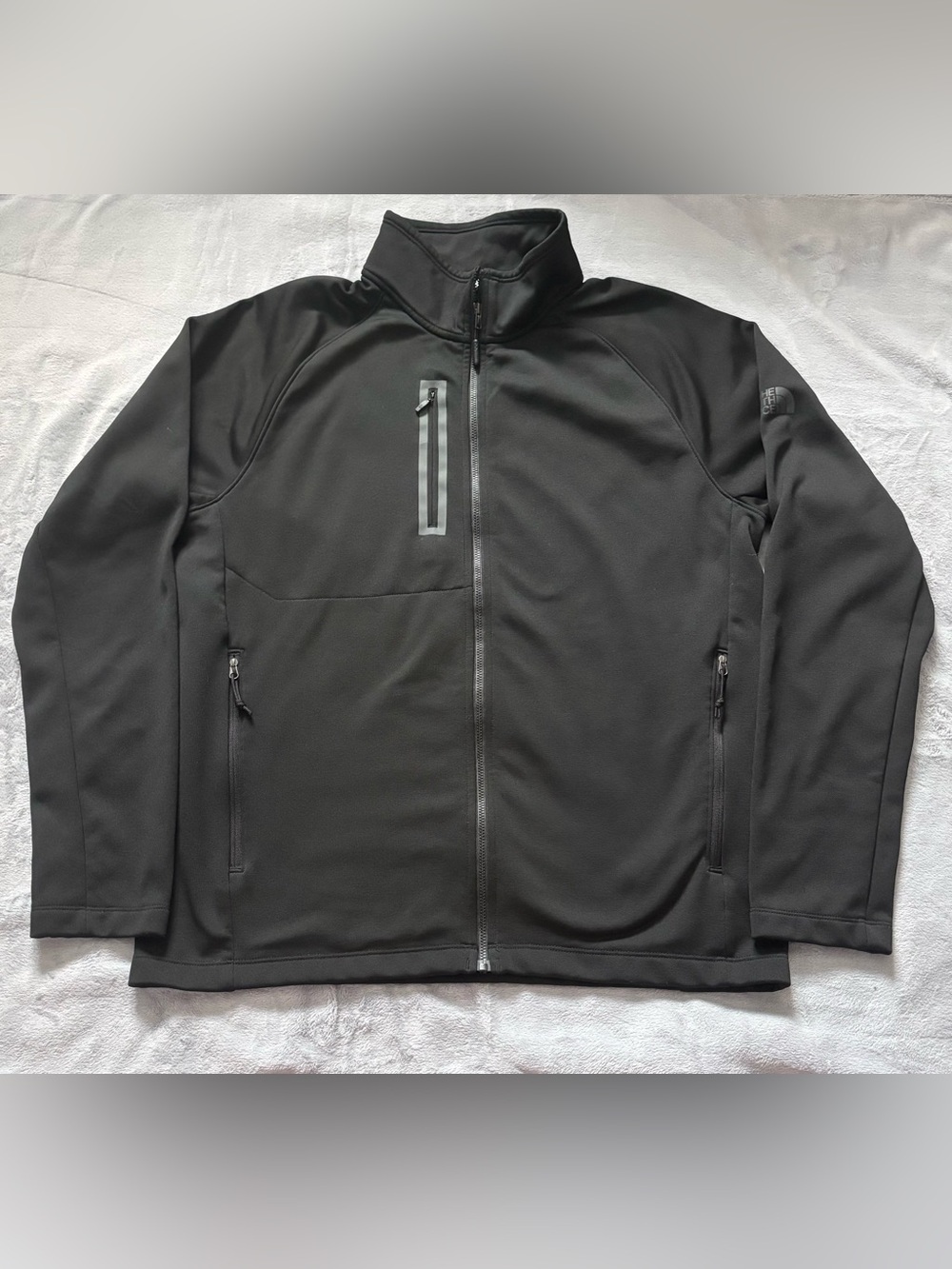 The North Face Canyon Flats Smooth Fleece Full Zip Jacket Black Mens Large